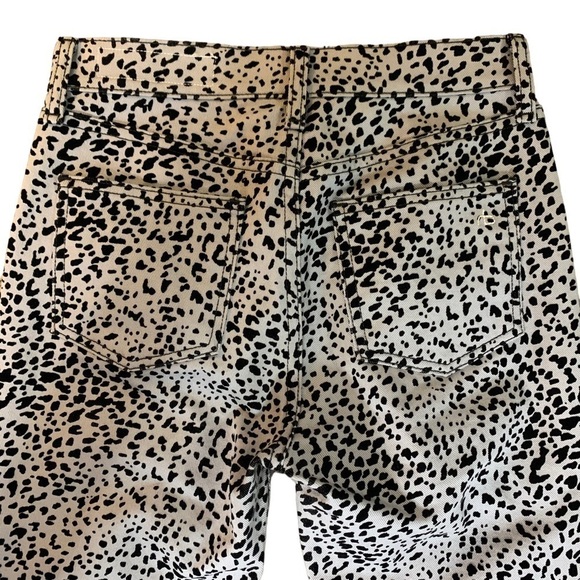 Rag & Bone High Rise Cheetah Print Raw Hem Jeans Size 24 - Picture 4 of 11